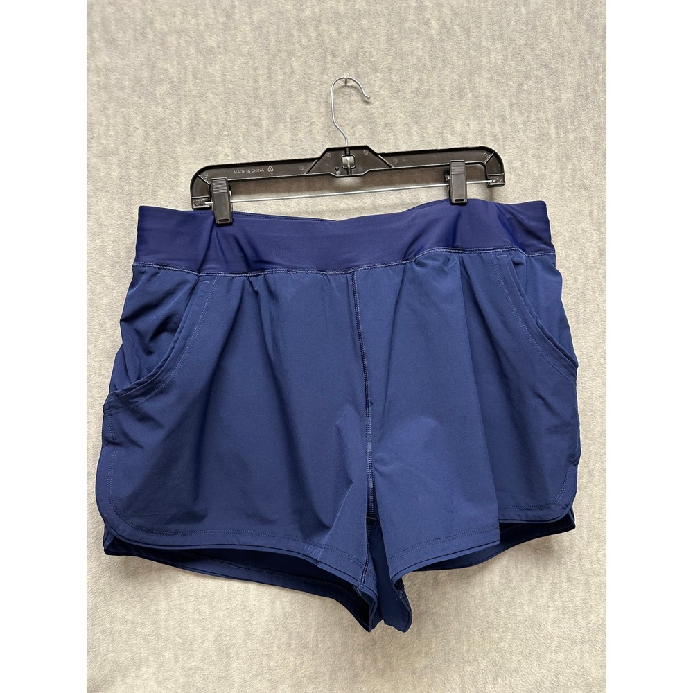 Lands' End Board Shorts Womens 20W Navy‎ Blue Built-in Liner Pockets